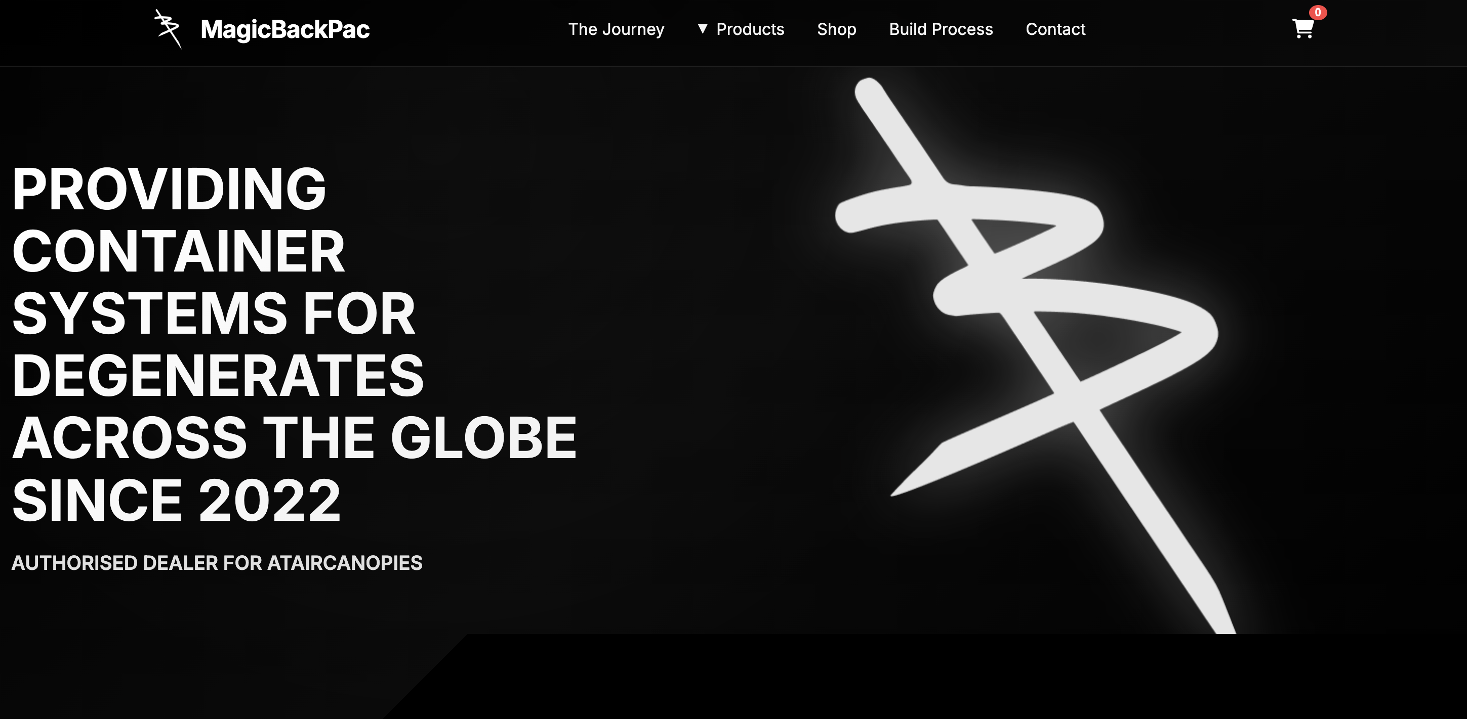 Website main page screen grab